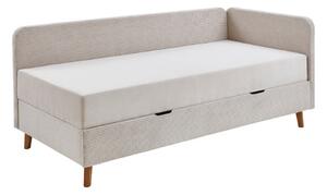 Béžová čalouněná jednolůžková postel s úložným prostorem 90x200 cm Cabana – Meise Möbel