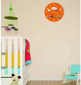 Nástěnné hodiny pro děti zelené, hravé barvy Rozměr 30 x30 cm I SENTOP FL-z97