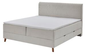 Béžová boxspring postel s úložným prostorem 180x200 cm Memphis - Meise Möbel