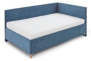 Modrá rohová dětská postel s úložným prostorem 140x200 cm Cool – Meise Möbel