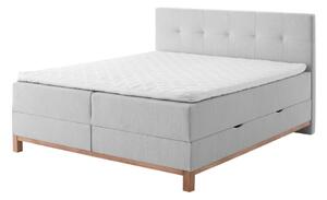 Světle šedá boxspring postel s úložným prostorem 160x200 cm Catania - Meise Möbel