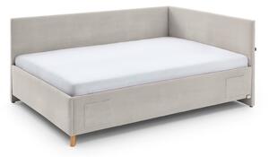 Béžová rohová dětská postel s úložným prostorem 140x200 cm Cool – Meise Möbel