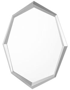 Nástěnné zrcadlo ve stříbrném rámu 91 x 66 cm OENO