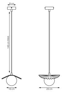 Lustr na lanku FLORA 1xG9/8W/230V béžová