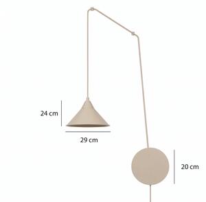 Lustr na lanku ABRAMO 1xE27/15W/230V béžová
