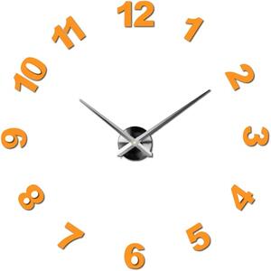 STYLESA - Moderní nástěnné hodiny nalepovací velké TRINITY S047 i černé