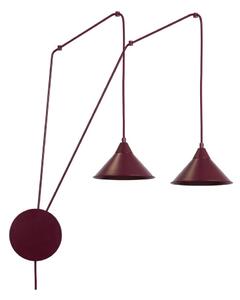 Lustr na lanku ABRAMO 2xE27/15W/230V červená