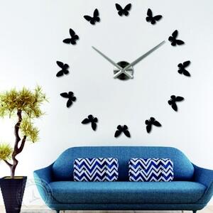 Stylesa- Moderní hodiny na zeď Motýli LAURA S001 aj modre