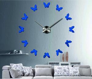 Stylesa- Moderní hodiny na zeď Motýli LAURA S001 aj modre