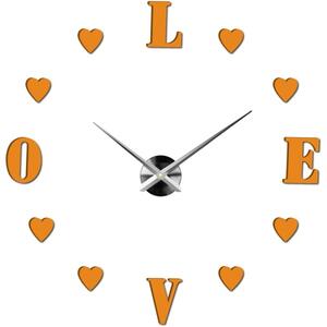 Moderní nalepovací hodiny na zeď LOVE I SENTOP 12S011