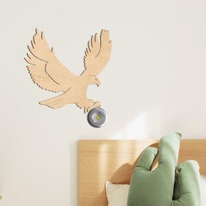 Orel - dřevěná dekorace / lampička na zeď