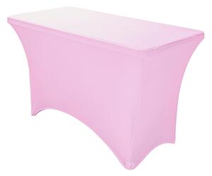 TENTino Elastický potah STANDARD na skládací stůl 122x60 cm VÍCE BAREV Barva ubrusu: SVĚTLE RŮŽOVÁ / PINK