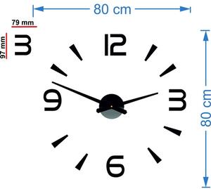 Sentop - Nástěnné hodiny nalepovací 2D PLEXI STORE P030 i silver
