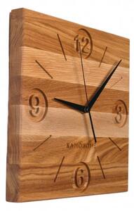 Kamohome Dřevěné nástěnné hodiny PYXIS Velikost: 28x28 cm, Materiál: Dub