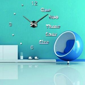 Stelesa Moderní hodiny na stěnu DIY DRYWALL 3D S039 i modre