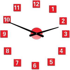 Nástěnné hodiny čtvercové hodiny na stěnu z plastu STYLESA 019S