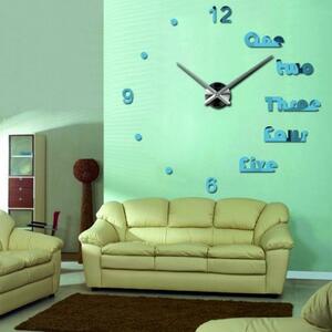 Stelesa Moderní hodiny na stěnu DIY DRYWALL 3D S039 i modre