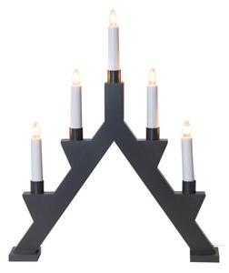 Eglo 410349 - Vánoční svícen ZACK 5xE10/3W/230V antracit