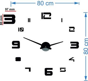 Stylesa Nástěnné hodiny nalepovací P021 DIY STRONG aj černé