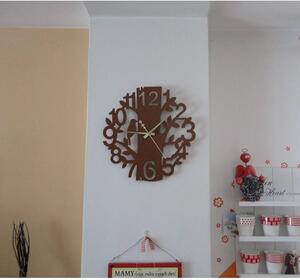 Styles dřevěné nástěnné hodiny příroda z HDF PR0162 Hořice černé