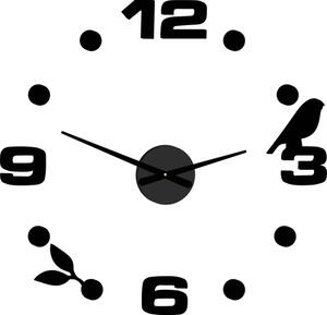 Stylesa Nástěnné hodiny line nalepovací DIY Pohoda černé 12P006
