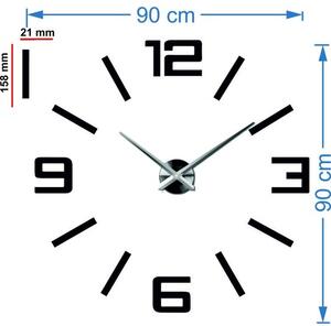 Sentop - hodiny na zeď zrcadlové velké čísla X0037 DIY ORFEO i černé X0037