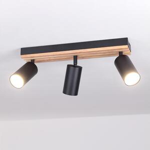 Brilagi - Bodové svítidlo SELE WOOD ACOUSTIC 3xGU10/30W/230V černá/dřevo