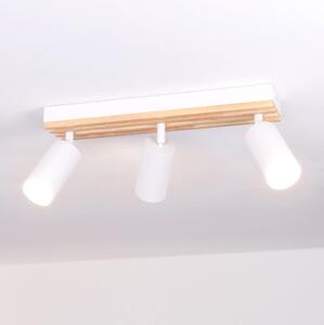 Brilagi - Bodové svítidlo SELE WOOD ACOUSTIC 3xGU10/30W/230V bílá/dřevo