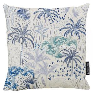 Povlak na polštář blue forest of palm trees, canvas bavlna