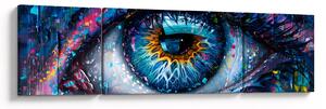 Obraz - Malba oka (170x50 cm)