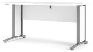 Psací stůl Office 80400/71 bílá/silver grey