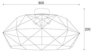 Brilagi - Stropní svítidlo WOODY BASKET 3xE27/60W/230V pr. 80 cm dub