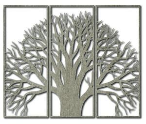 Dřevěný obraz na zeď - třídílný set s motivem stromu a větví | SENTOP PR0190