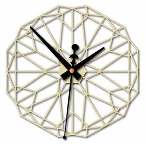 Sentop Geometrické hodiny na stěnu z dřevěné překližky FPL PR0346 i černé