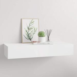 Nástěnná police se zásuvkou bílá 60 x 23,5 x 10 cm MDF 330255