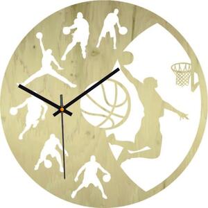 Dřevěné hodiny - Basketbal - Černé i barevné | SENTOP PR0449
