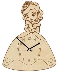Dřevěné hodiny pro děti - Princezna se jménem | SENTOP PR0440