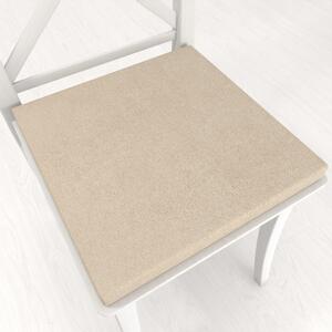 Biante Čtvercový podsedák z imitace broušené kůže Alcantara ALC-007 Krémově béžový - 38x38x3 cm