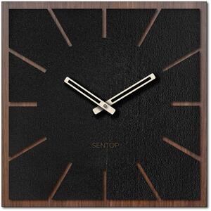 Dřevěné nástěnné hodiny HDF Orech - až 50 x 50 cm | HDFK023