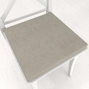 Biante Čtvercový podsedák z imitace broušené kůže Alcantara ALC-014 Světle šedý - 38x38x3 cm