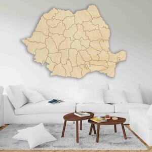 Dřevěná mapa na stěnu Rumunsko - 42 ks | SENTOP M006