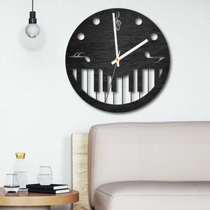 Nástěnné hodiny ze dřeva - Noty černé i barevné | SENTOP PR0453