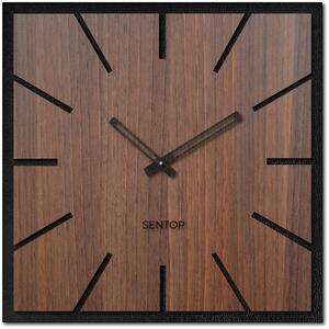 Dřevěné nástěnné hodiny HDF Orech - až 50 x 50 cm | HDFK023