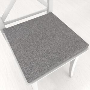 Biante Čtvercový podsedák BKT-551 Šedý režný - 38x38x3 cm