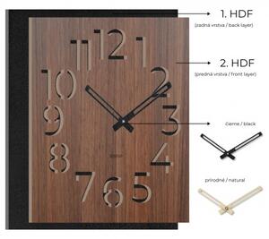 Dřevěné hodiny na zeď - Sentop | HDFK024 | ořech wenge
