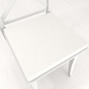 Biante Čtvercový podsedák BKW-201 Slonová kost žíhaná - 38x38x3 cm