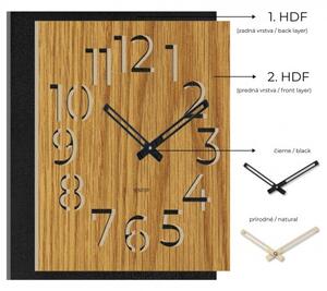 Dřevěné hodiny na zeď - Sentop | HDFK024 | dub