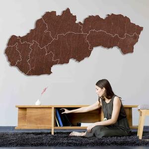 Dřevěná nástěnná mapa Slovensko - 8 dílků | SENTOP M001