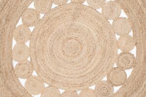 Kulatý koberec Elis, přírodní barva, 200x200