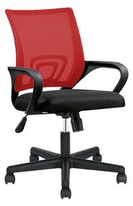 Kancelářská otočná židle s područkami ve více barvách-červená